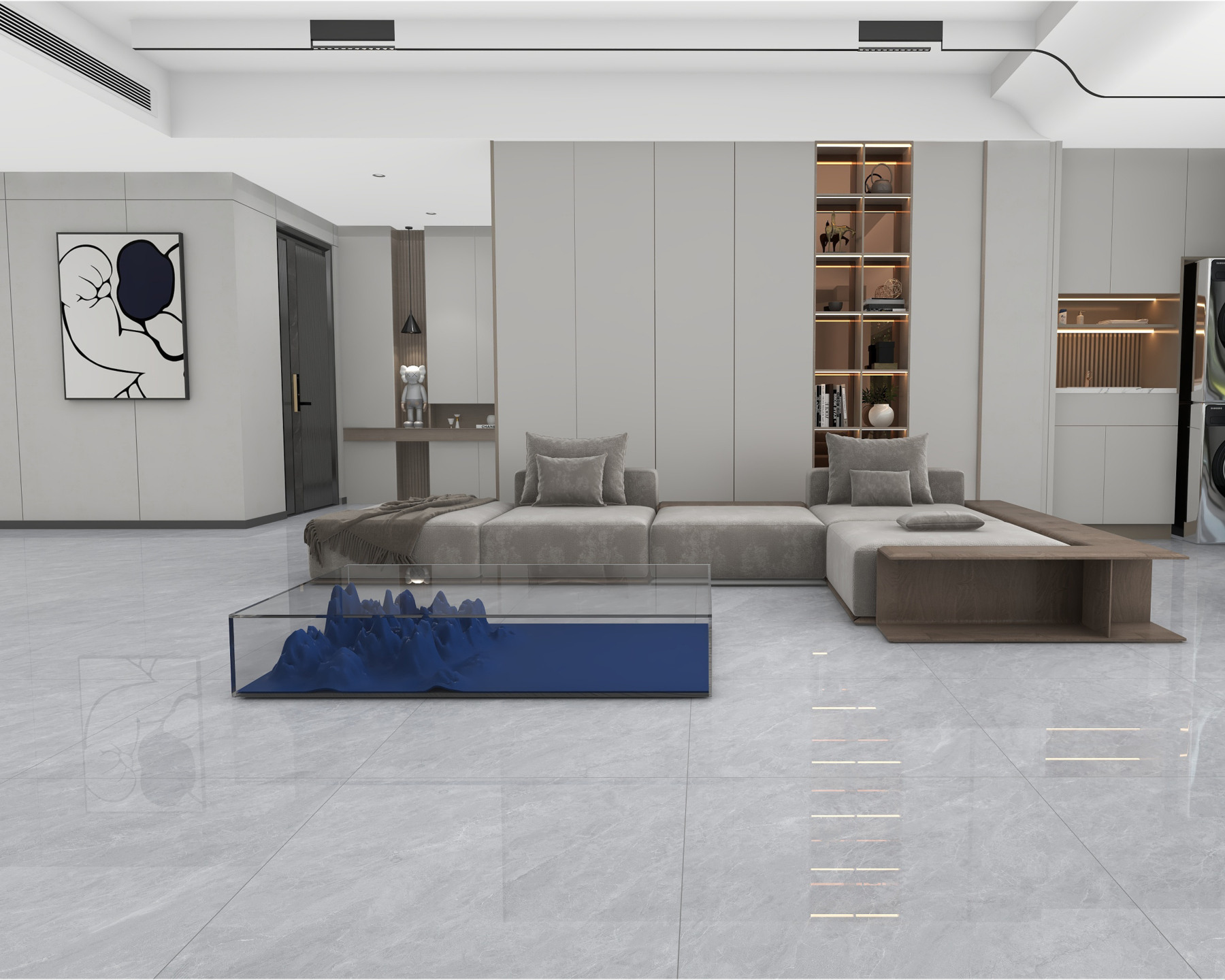 依诺瓷砖岩板定制、全瓷定制成品效果图展示。全瓷定制岩板橱柜、浴室柜、桌几柜。